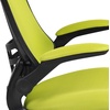 image:imageFlash Furniture Kelista MidBack Swivel Office Chair with Adjustable Seat Height Ergonomic Mesh Desk Chair with LeatherSoft Seat BlackGreen Mesh