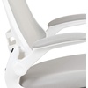 image:imageFlash Furniture Kelista MidBack Swivel Office Chair with Adjustable Seat Height Ergonomic Mesh Desk Chair with LeatherSoft Seat BlackLight Gray MeshWhite Frame