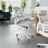 image:imageFlash Furniture Kelista MidBack Swivel Office Chair with Adjustable Seat Height Ergonomic Mesh Desk Chair with LeatherSoft Seat BlackLight Gray MeshWhite Frame