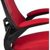 image:imageFlash Furniture Kelista MidBack Swivel Office Chair with Adjustable Seat Height Ergonomic Mesh Desk Chair with LeatherSoft Seat BlackRed Mesh