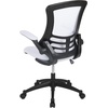 image:imageFlash Furniture Kelista MidBack Swivel Office Chair with Adjustable Seat Height Ergonomic Mesh Desk Chair with LeatherSoft Seat BlackWhite Mesh