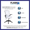 image:imageFlash Furniture Kelista MidBack Swivel Office Chair with Adjustable Seat Height Ergonomic Mesh Desk Chair with LeatherSoft Seat BlackWhite Mesh