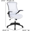 image:imageFlash Furniture Kelista MidBack Swivel Office Chair with Adjustable Seat Height Ergonomic Mesh Desk Chair with LeatherSoft Seat BlackWhite Mesh