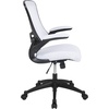 image:imageFlash Furniture Kelista MidBack Swivel Office Chair with Adjustable Seat Height Ergonomic Mesh Desk Chair with LeatherSoft Seat BlackWhite Mesh