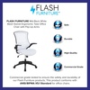 image:imageFlash Furniture Kelista MidBack Swivel Office Chair with Adjustable Seat Height Ergonomic Mesh Desk Chair with LeatherSoft Seat BlackWhite Mesh