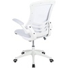 image:imageFlash Furniture Kelista MidBack Swivel Office Chair with Adjustable Seat Height Ergonomic Mesh Desk Chair with LeatherSoft Seat BlackWhite MeshWhite Frame