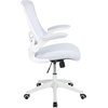 image:imageFlash Furniture Kelista MidBack Swivel Office Chair with Adjustable Seat Height Ergonomic Mesh Desk Chair with LeatherSoft Seat BlackWhite MeshWhite Frame