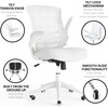 image:imageFlash Furniture Kelista MidBack Swivel Office Chair with Adjustable Seat Height Ergonomic Mesh Desk Chair with LeatherSoft Seat BlackWhite MeshWhite Frame