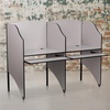 image:imageFlash Furniture Kevin Starter Student Study Carrel for Testing Centers and Classrooms Starter Study Carrel UnitPrivate Student Testing Desk GrayNebula Grey