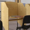 image:imageFlash Furniture Kevin Starter Student Study Carrel for Testing Centers and Classrooms Starter Study Carrel UnitPrivate Student Testing Desk GrayOak