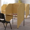 image:imageFlash Furniture Kevin Starter Student Study Carrel for Testing Centers and Classrooms Starter Study Carrel UnitPrivate Student Testing Desk GrayOak