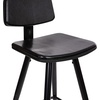 image:imageFlash Furniture Kora Commercial Grade Low Back BarstoolsBlack LeatherSoft UpholsteryBlack Iron FrameIntegrated FootrestGold Tipped LegsSet of 2Black