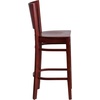 image:imageFlash Furniture Lacey Series Solid Back Walnut Wood Restaurant Barstool Pack of 1Mahogany Wood SeatMahogany Wood Frame