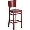 image:imageFlash Furniture Lacey Series Solid Back Walnut Wood Restaurant Barstool Pack of 1Mahogany Wood SeatMahogany Wood Frame