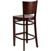 image:imageFlash Furniture Lacey Series Solid Back Walnut Wood Restaurant Barstool Pack of 1Walnut Wood SeatWalnut Wood Frame