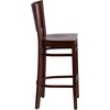 image:imageFlash Furniture Lacey Series Solid Back Walnut Wood Restaurant Barstool Pack of 1Walnut Wood SeatWalnut Wood Frame