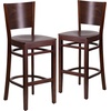 image:imageFlash Furniture Lacey Series Solid Back Walnut Wood Restaurant Barstool Pack of 1Walnut Wood SeatWalnut Wood Frame