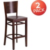 image:imageFlash Furniture Lacey Series Solid Back Walnut Wood Restaurant Barstool Pack of 1Walnut Wood SeatWalnut Wood Frame