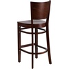 image:imageFlash Furniture Lacey Series Solid Back Walnut Wood Restaurant Barstool Pack of 1Walnut Wood SeatWalnut Wood Frame