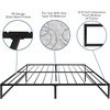 image:imageFlash Furniture Lana 14 Inch Metal Platform Bed Frame  No Box Spring Needed with Steel Slat Support and Quick Lock Functionality TwinKing