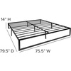 image:imageFlash Furniture Lana 14 Inch Metal Platform Bed Frame  No Box Spring Needed with Steel Slat Support and Quick Lock Functionality TwinKing