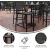 image:imageFlash Furniture Lark Commercial Grade Bar Height Stool AllWeather Outdoor Bar Stool with Faux Wood Poly Resin Slats and Aluminum Frame TeakGray Wash