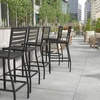 image:imageFlash Furniture Lark Commercial Grade Bar Height Stool AllWeather Outdoor Bar Stool with Faux Wood Poly Resin Slats and Aluminum Frame TeakGray Wash