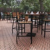 image:imageFlash Furniture Lark Commercial Grade Bar Height Stool AllWeather Outdoor Bar Stool with Faux Wood Poly Resin Slats and Aluminum Frame TeakTeak