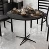 image:imageFlash Furniture Lars Black 24 Round Wood Cocktail Table with 30 and 42 ColumnsBlack