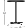 image:imageFlash Furniture Lars Black 24 Round Wood Cocktail Table with 30 and 42 ColumnsBlack