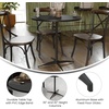 image:imageFlash Furniture Lars Black 24 Round Wood Cocktail Table with 30 and 42 ColumnsBlack