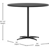 image:imageFlash Furniture Lars Black 24 Round Wood Cocktail Table with 30 and 42 ColumnsBlack