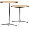 image:imageFlash Furniture Lars Black 24 Round Wood Cocktail Table with 30 and 42 ColumnsNatural