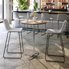 image:imageFlash Furniture Lars Black 24 Round Wood Cocktail Table with 30 and 42 ColumnsNatural