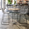image:imageFlash Furniture Lars Black 24 Round Wood Cocktail Table with 30 and 42 ColumnsNatural