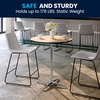 image:imageFlash Furniture Lars Black 24 Round Wood Cocktail Table with 30 and 42 ColumnsNatural