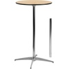 image:imageFlash Furniture Lars Black 24 Round Wood Cocktail Table with 30 and 42 ColumnsNatural