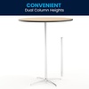 image:imageFlash Furniture Lars Black 24 Round Wood Cocktail Table with 30 and 42 ColumnsNatural