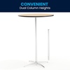 image:imageFlash Furniture Lars Black 24 Round Wood Cocktail Table with 30 and 42 ColumnsNatural