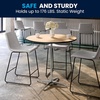 image:imageFlash Furniture Lars Black 24 Round Wood Cocktail Table with 30 and 42 ColumnsNatural