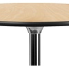 image:imageFlash Furniture Lars Black 24 Round Wood Cocktail Table with 30 and 42 ColumnsNatural