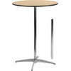image:imageFlash Furniture Lars Black 24 Round Wood Cocktail Table with 30 and 42 ColumnsNatural
