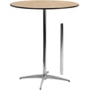 image:imageFlash Furniture Lars Black 24 Round Wood Cocktail Table with 30 and 42 ColumnsNatural