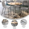image:imageFlash Furniture Lars Black 24 Round Wood Cocktail Table with 30 and 42 ColumnsNatural