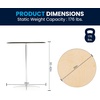 image:imageFlash Furniture Lars Black 24 Round Wood Cocktail Table with 30 and 42 ColumnsNatural