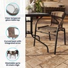image:imageFlash Furniture Lila 3Piece 28 Square IndoorOutdoor Patio Table and Chairs Set Glass Metal Bistro Table and 2 Stacking Rattan Chairs BrownClearDark Brown