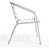image:imageFlash Furniture Lila Commercial Aluminum IndoorOutdoor Restaurant Stack Chair with Triple Slat Back and ArmsSet of 1