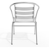 image:imageFlash Furniture Lila Commercial Aluminum IndoorOutdoor Restaurant Stack Chair with Triple Slat Back and ArmsSet of 1