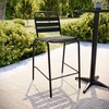 image:imageFlash Furniture Lila Commercial Black IndoorOutdoor Restaurant Stack Stool with Triple Slat BackBlackBlack