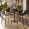 image:imageFlash Furniture Lila Commercial Black IndoorOutdoor Restaurant Stack Stool with Triple Slat BackBlackBlack